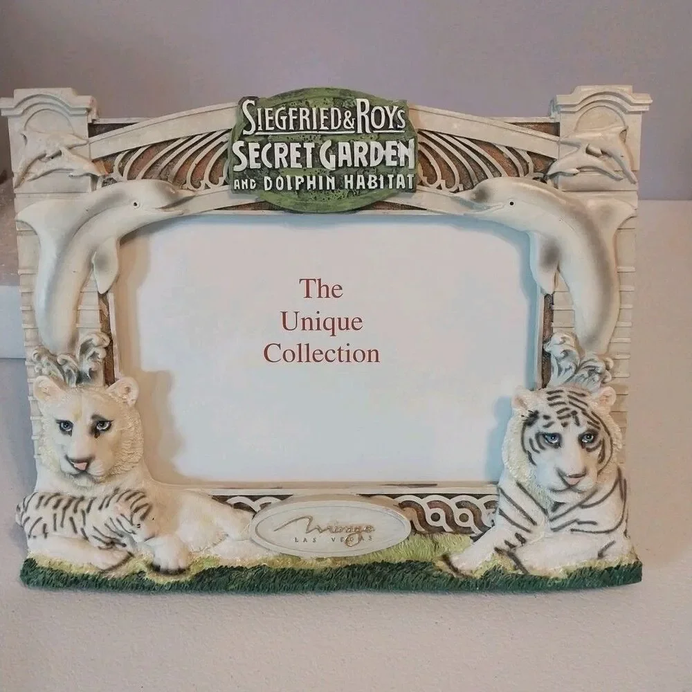 New Siegfried & Roy Secret Garden Photo Frame Mirage Las Vegas Tigers Dolphins